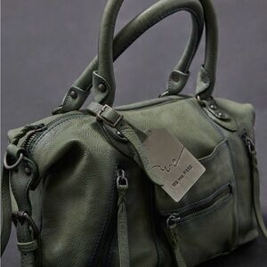 We The Free Baby Emerson Secret Sage Leather Shoulder Bag NWOT